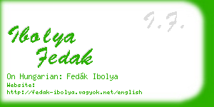 ibolya fedak business card