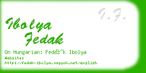 ibolya fedak business card